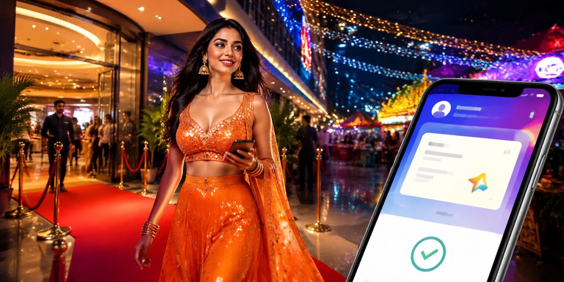 Online payment via mobile wallets in Delhi night market